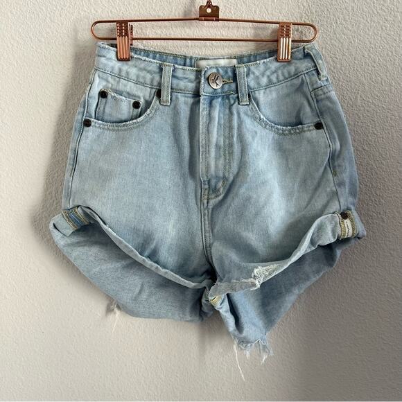 One Teaspoon Shorts High Waisted Bandits Shorts 23 - Picture 1 of 5